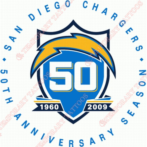 San Diego Chargers Customize Temporary Tattoos Stickers NO.734